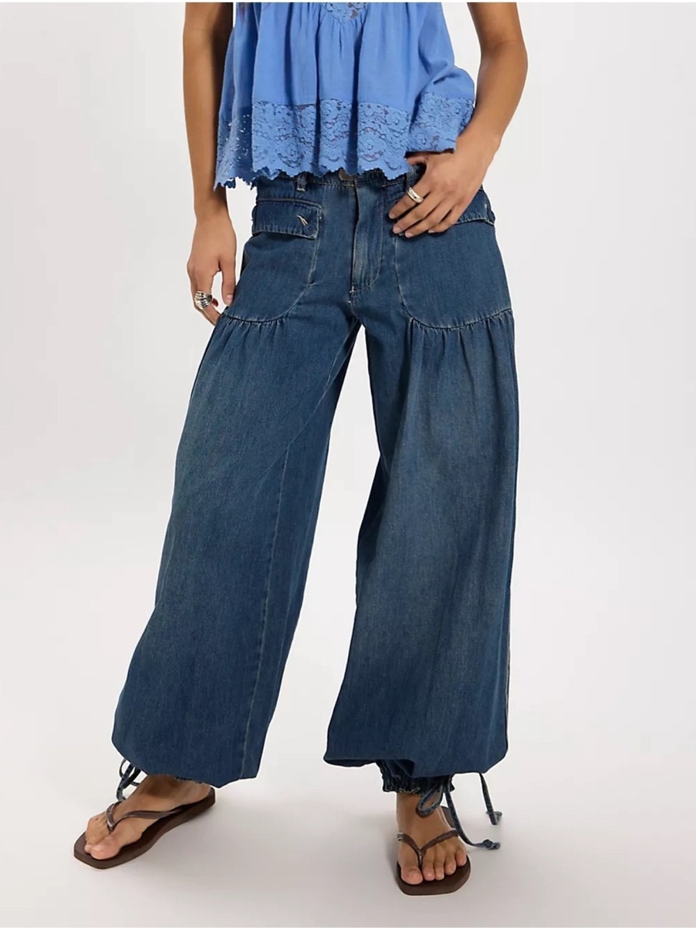 NWT Free People Lotus Balloon Jeans